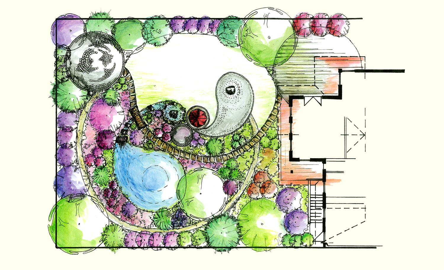 Gartengestaltung Libelle - Isabella Pfenning - Gartenplanung - Ziergarten